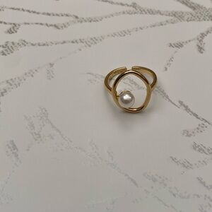 Pearlescent Embrace Stainless Steel Ring
